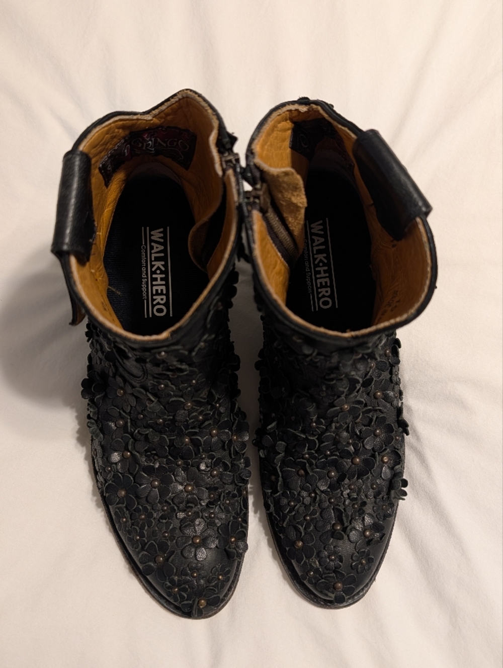 Old Gringo Vesuvio Floral Black Goat & Calf Leather Hippie Chic Cowgirl Boots - Picture 12 of 16